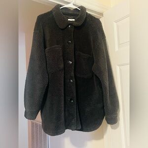Maurices Dark Grey Teddy Jacket